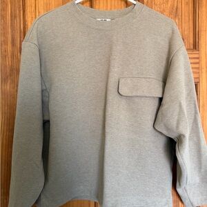 Uniqlo unisex brushed jersey beige Sweatshirt